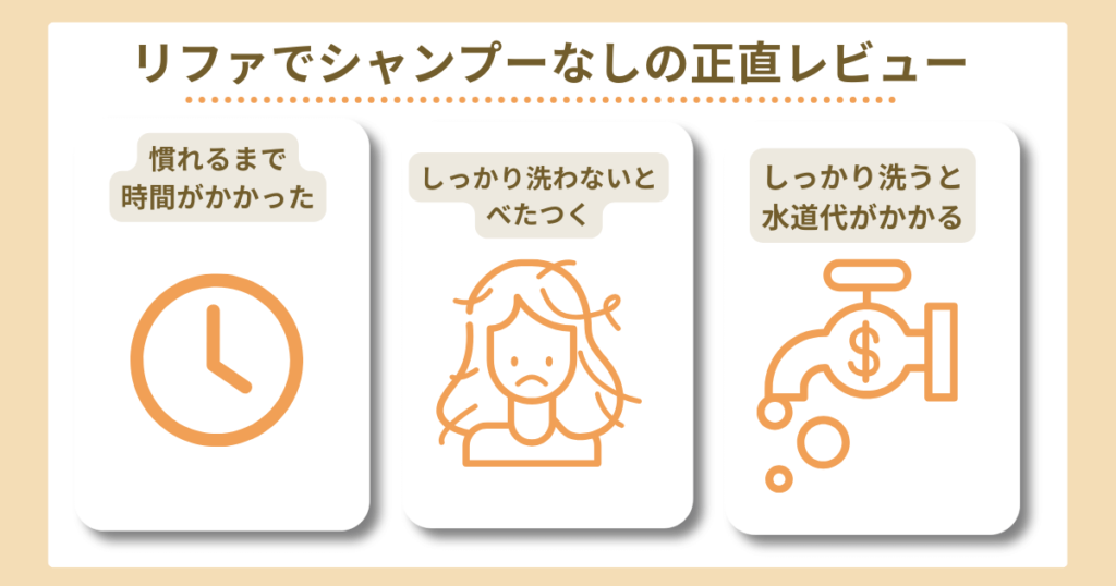 リファシャワーヘッド　シャンプー　いらない